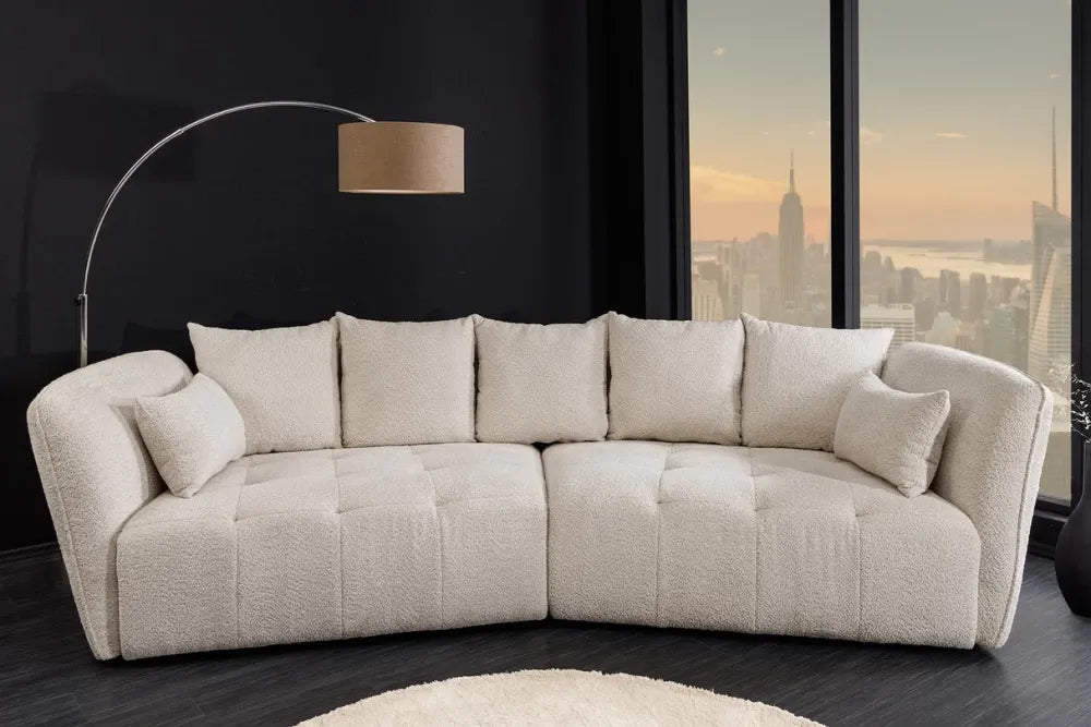 Canapea tapitat cu Stofa boucle Bej L295cm Royal