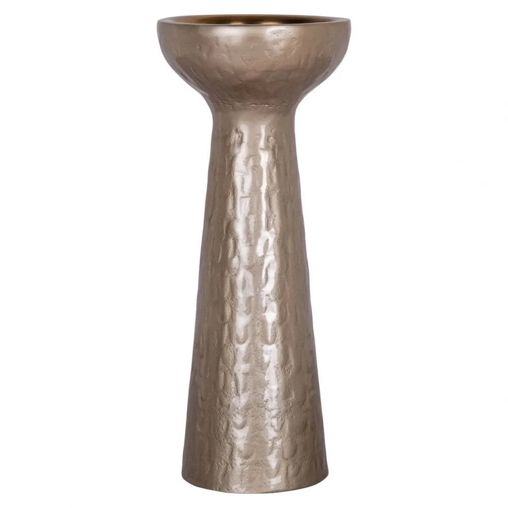 Suport lumanare din Aluminiu Bej D16.5xH39cm Juana Richmond Interiors