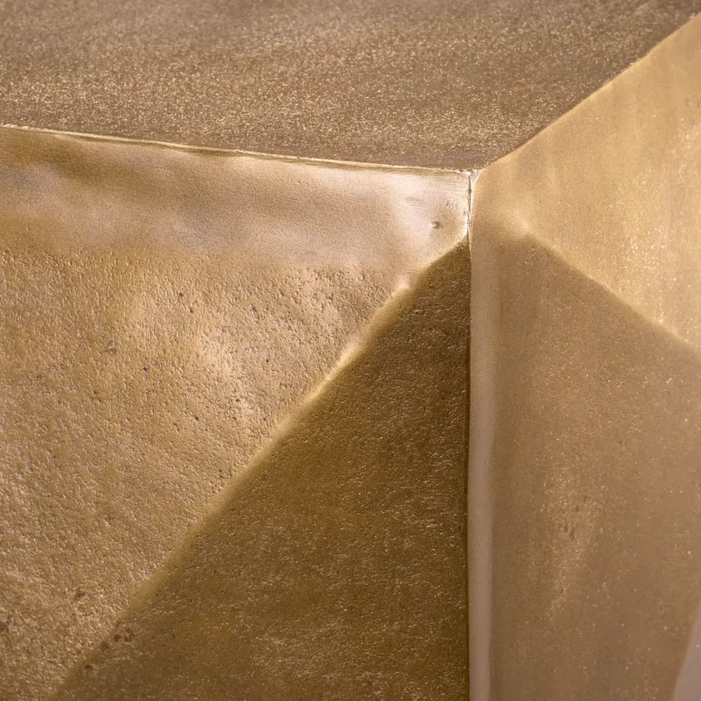Masuta laterala Patrata din Aluminiu Alama antichizata L50.5xl50.5cm Maratea Eichholtz