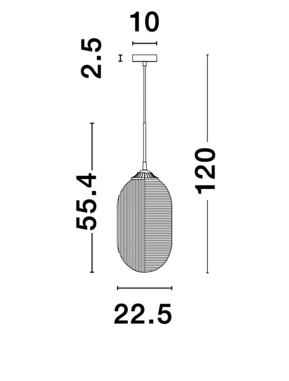 Pendul structura din Metal Alama si abajur din Sticla Alb H120xL22.5cm IP20 ATHENA