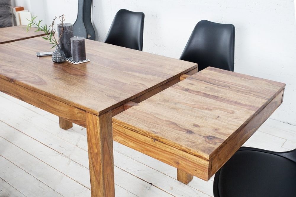 Masa extensibila dreptunghiulara din Lemn de palisandru Maro de 6-8 persoane L120/200x80cm Lagos