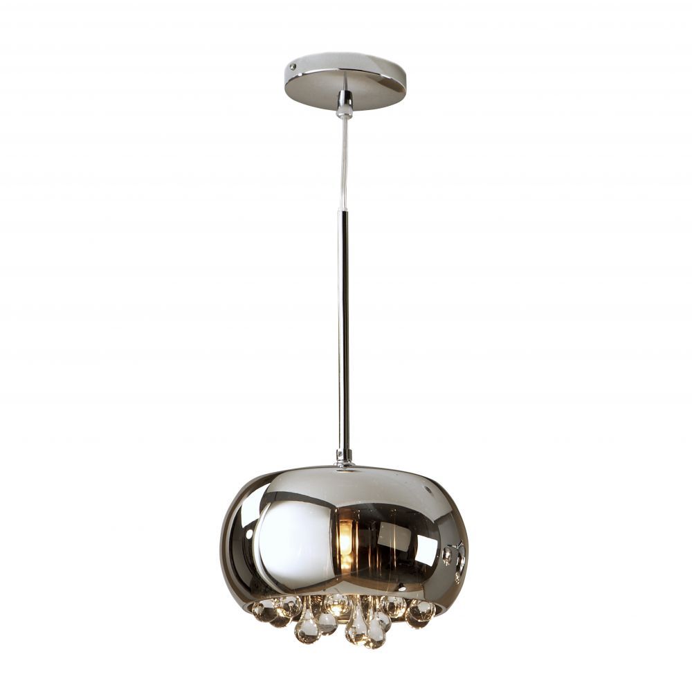 Pendul cu inaltime reglabila din Sticla Gri D22xH140cm Argos