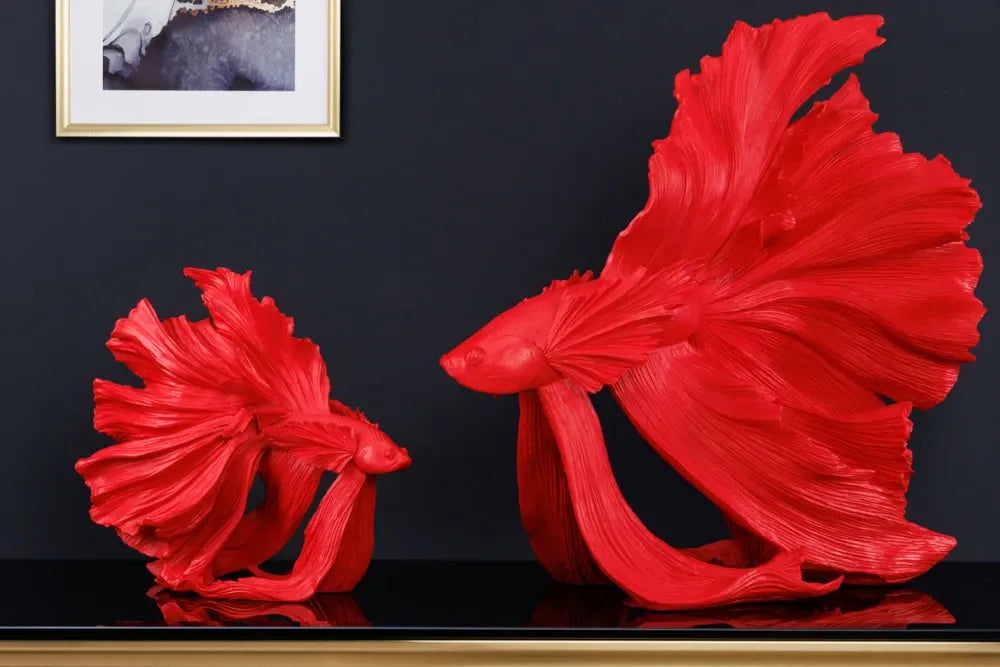 Statueta din Polirasina Rosu H36xL32cm Crowntail