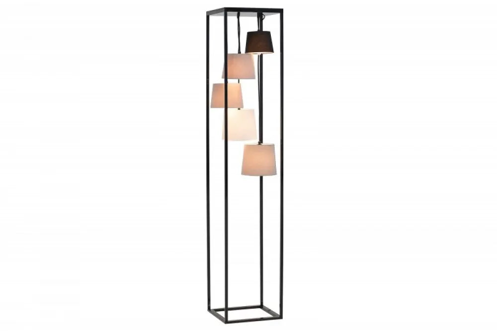 Lampa de podea din Metal Negru si Textil Multicolor H180xL32cm Levels