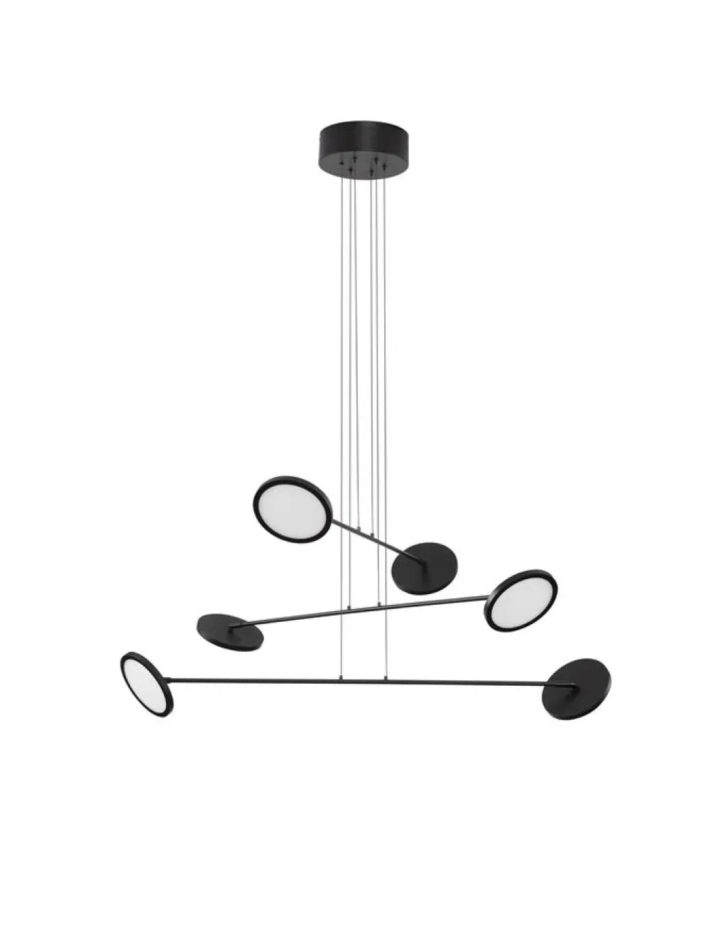 Candelabru structura din Metal Negru si abajur din Acrilic Alb H150xL100cm IP20 49W 4695lm 3000k SCOPE