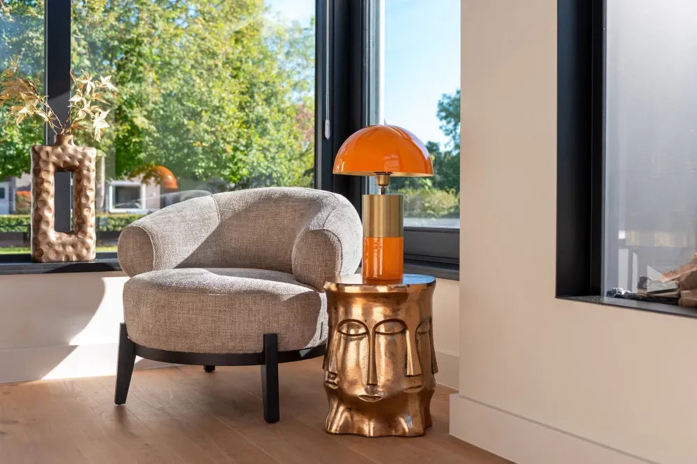 Fotoliu tapitat cu Stofa Bej H75xA84.5xL88cm Montana Richmond interiors