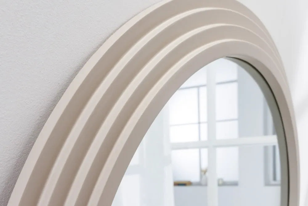Oglinda cu rama din Poliuretan/MDF Bej H160xL80cm Wave