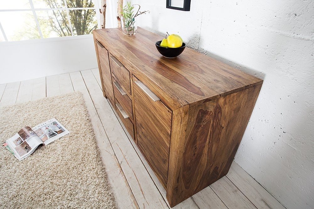 Comoda din Lemn masiv de sheesham Maro Lagos L135xH70cm