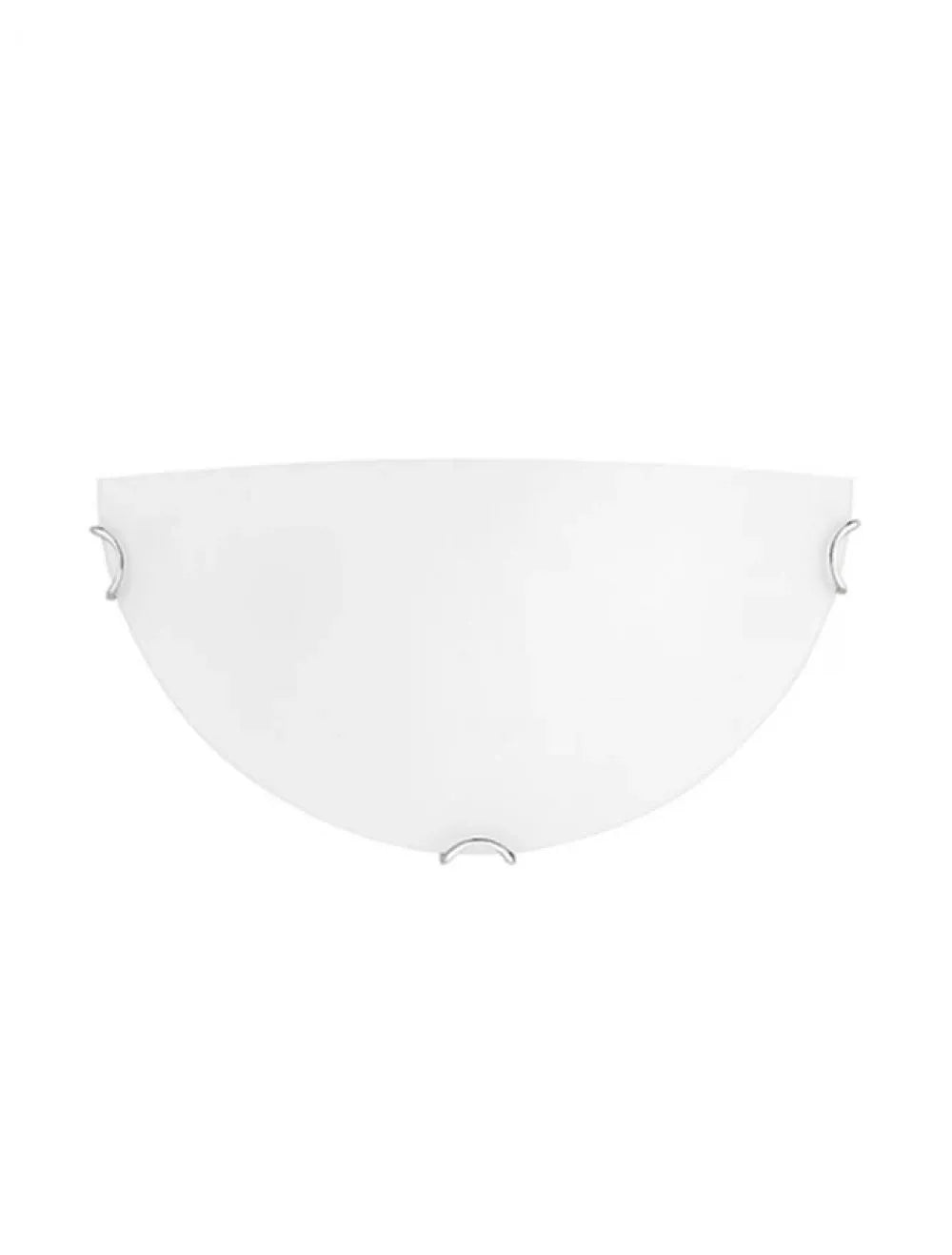 Aplica de perete structura din Metal Argintiu si abajur din Sticla Alb H16xL30cm IP20 ANCO