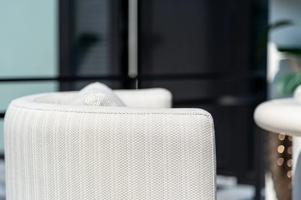 Scaun rotativ de exterior din Metal|Textil|Olefin|Spuma cu uscare rapida Bej L79xH80cm Nammos