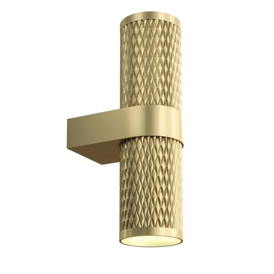 Aplica de perete din Aluminiu Auriu mat H22xL11cm IP 20 GU10 7W Focus Design