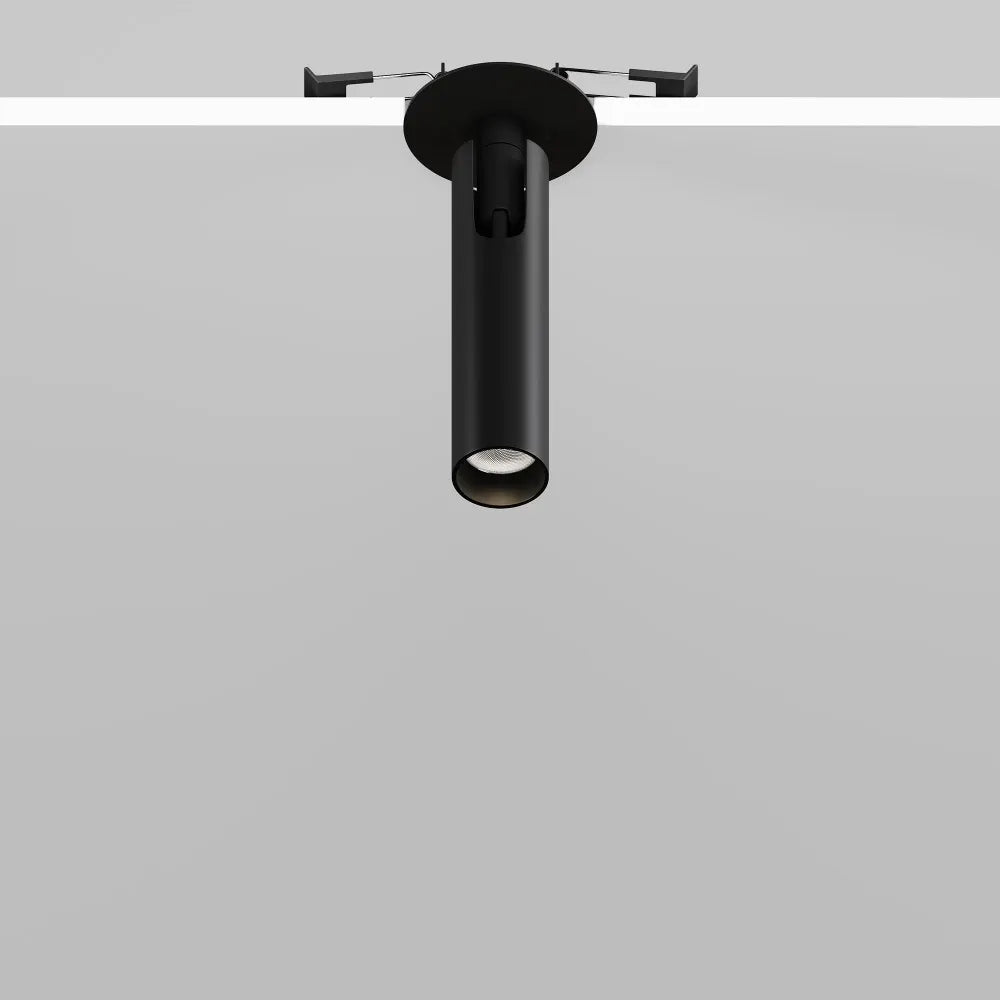 Spot incastrat din Aluminiu Negru H15.1xD3cm 6W 330lm 3000k Focus T