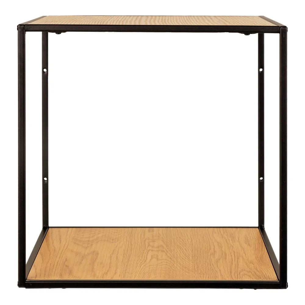 Raft de perete din PAL Maro si Metal Negru L36xH36cm Vita