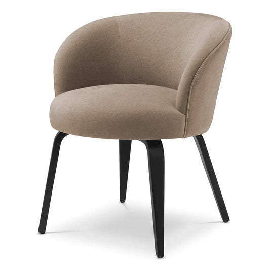 Scaun tapitat cu Stofa Bej L63xA63xH75cm Vichy Eichholtz