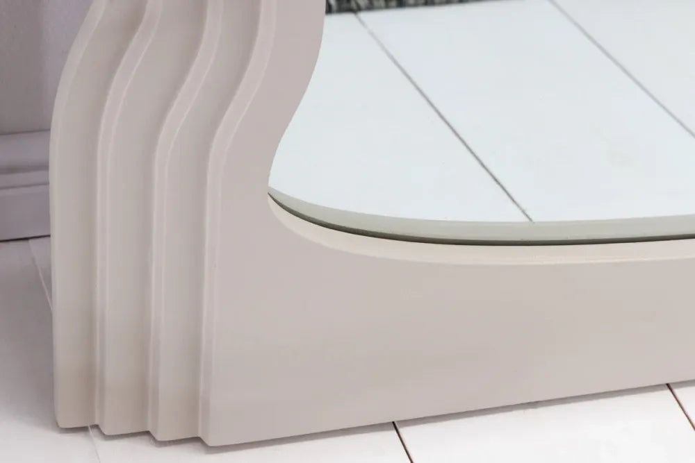 Oglinda cu rama din Poliuretan/MDF Bej H160xL80cm Wave