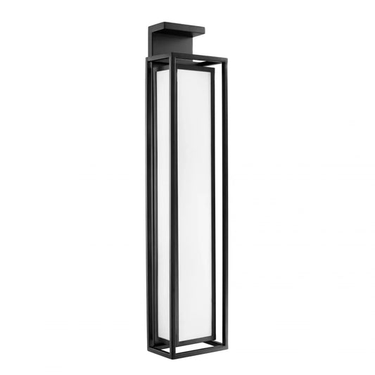 Aplica de perete din Metal Negru si Stofa Alb H70xL15cm Versus Eichholtz