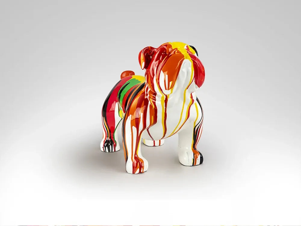 Statueta bulldog din Rasina Multicolor L31xH41cm Otto