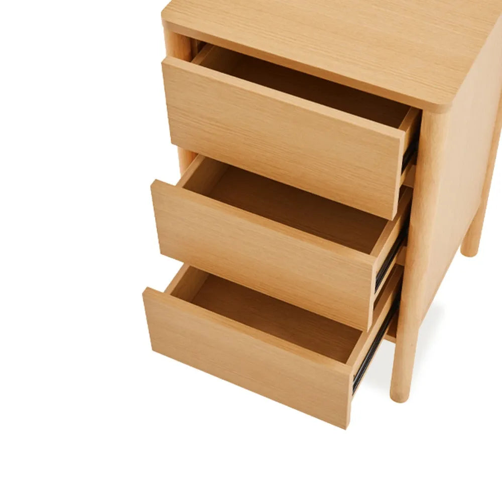 Noptiera cu sertare Treviso de culoare natural L45xH70cm