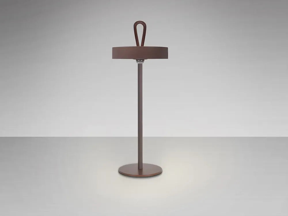 Veioza din Metal Rosu corten H35xD13cm Gong