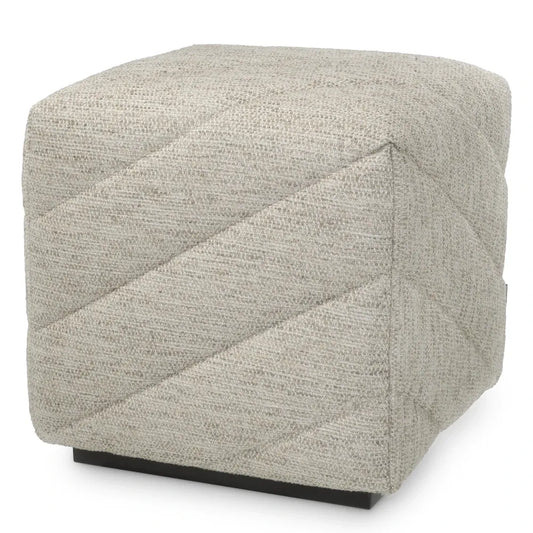 Taburet tapitat cu Stofa Gri deschis L45xA45xH46.5cm Avellino Eichholtz