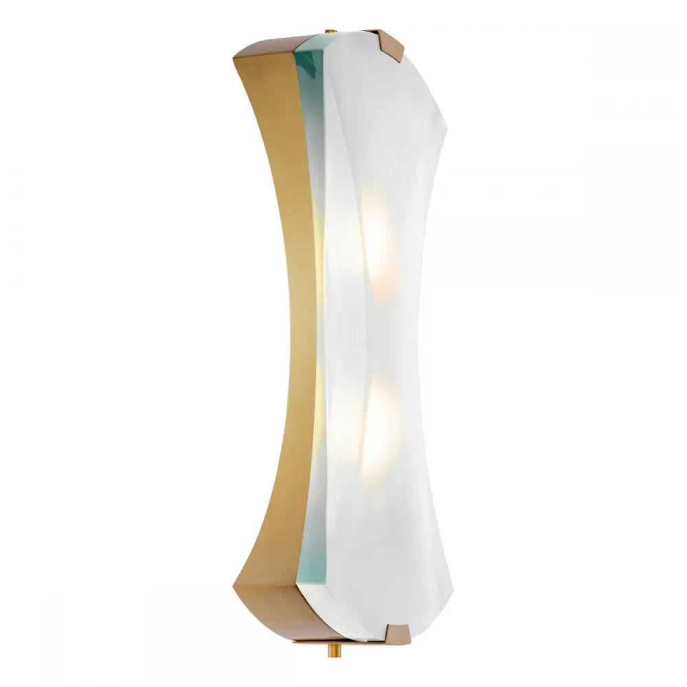 Aplica de perete din Metal Alama si Sticla Transparent H37.5xL21.5cm Virgil Eichholtz
