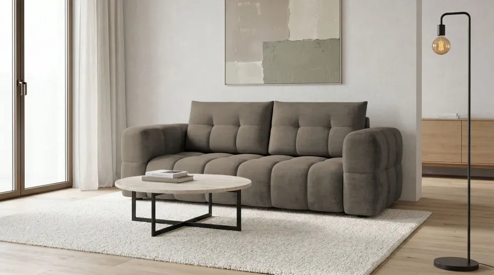 Canapea tapitata cu material pet friendly Alias maro L211x104cm