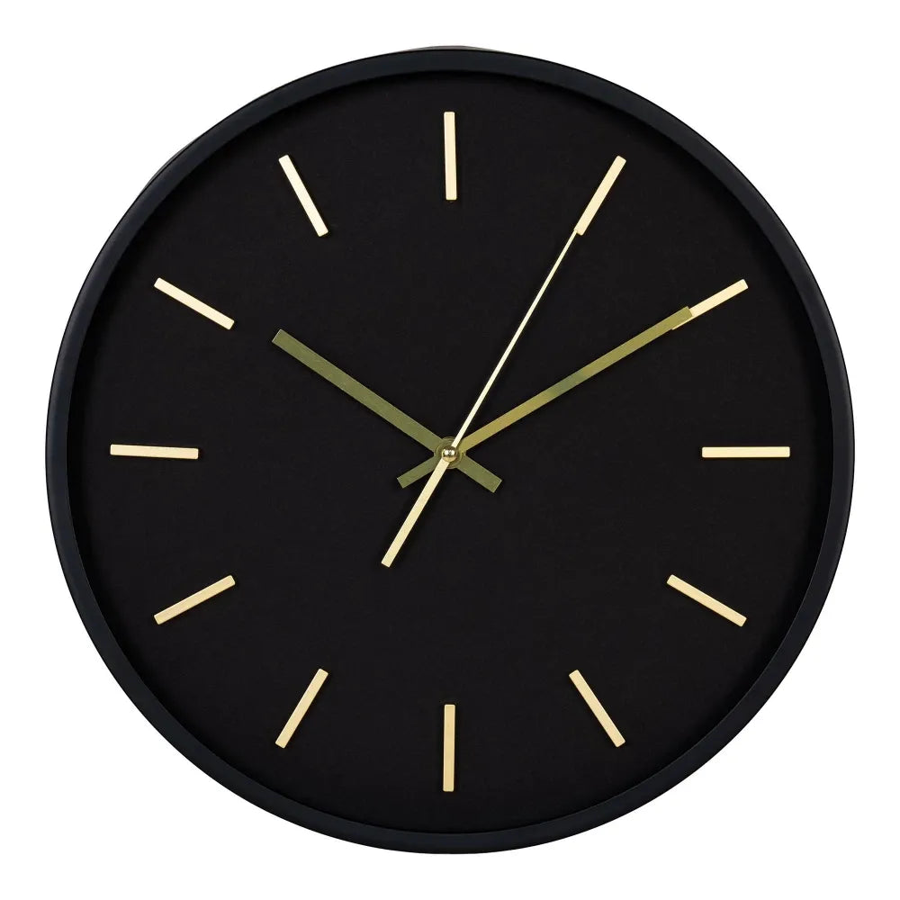 Ceas de perete din Plastic/Sticla Negru/Transparent D35cm Kensington