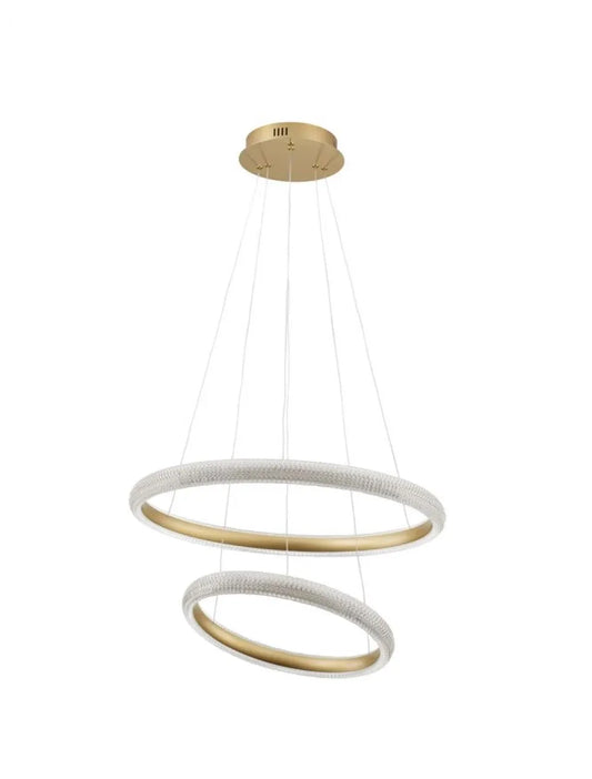 Candelabru structura din Aluminiu Auriu si abajur din Acrilic Transparent H120xL59cm IP20 41.5W 3500lm 3000k MEDORA