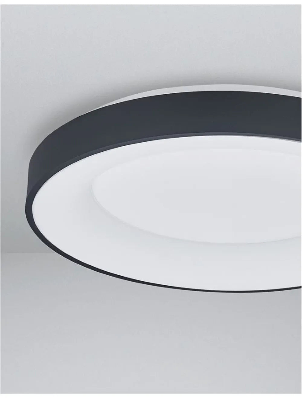 Plafoniera din Aluminiu Negru H9xL60cm IP20 50W 2864lm 3000-4000k RANDO SMART