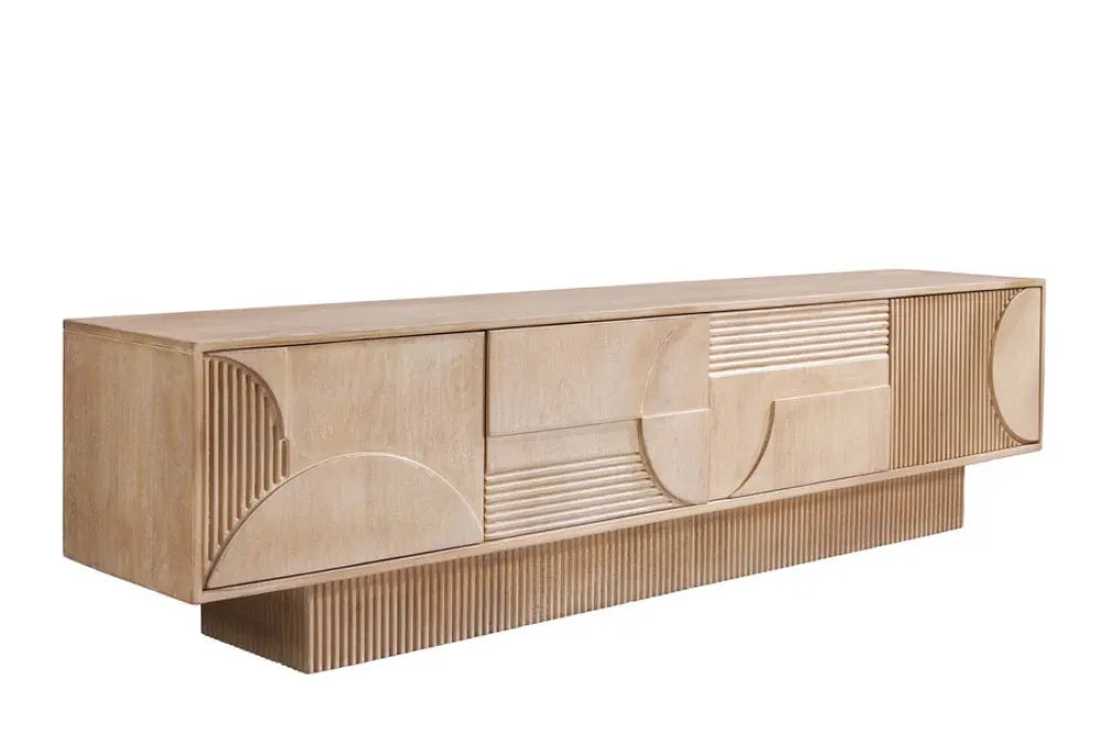 Comoda TV din Lemn de mango Maro deschis L200xH50cm ART DECO