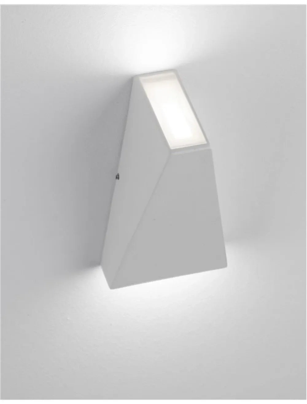 Aplica de perete structura din Aluminiu Alb si abajur din Sticla Transparent H13.6xL7.4cm IP54 6W 397lm 3000k MILEY