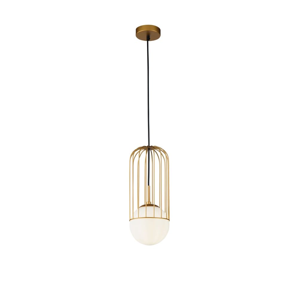 Pendul cu inaltime reglabila din Sticla Alb D15xH170cm Telford