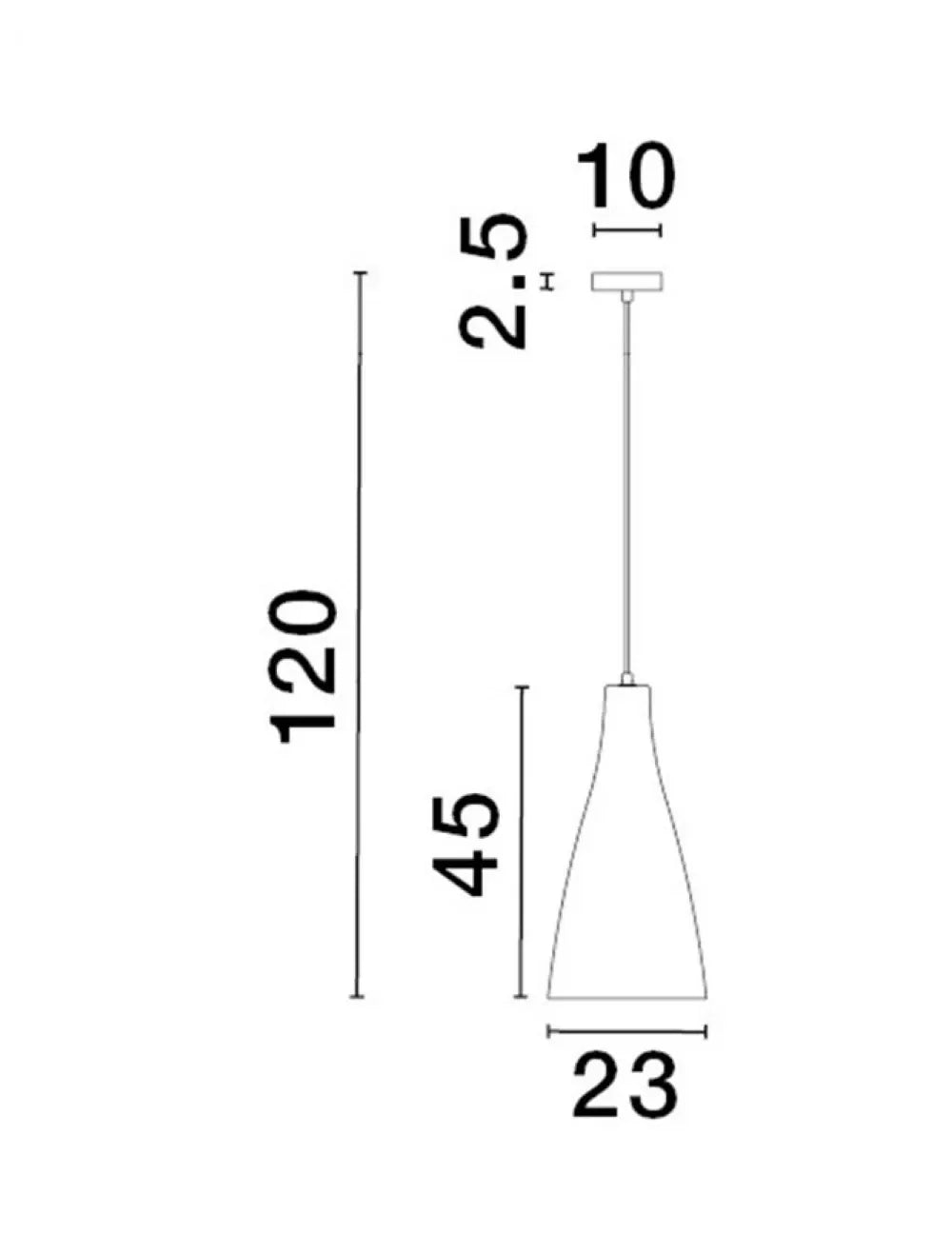 Pendul structura din Aluminiu Alb si abajur din Sticla Alb H120xL23cm IP20 LIVTAR