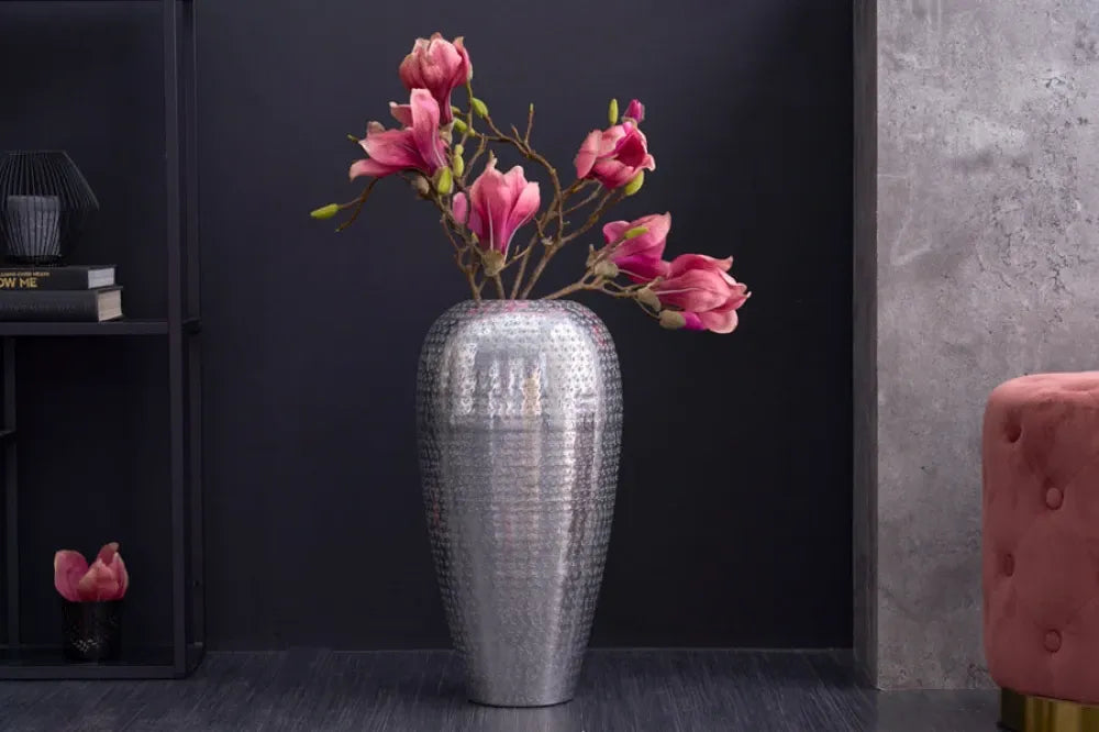 Vaza din Metal Argintiu D25xH50cm ORIENTAL