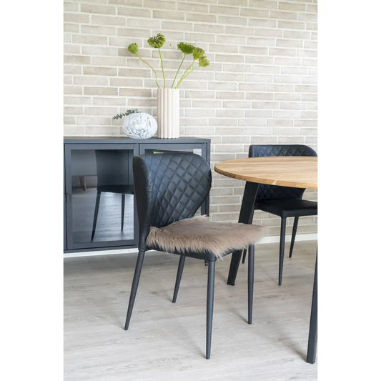 Blanita sintetica decorativa pentru scaun Maro deschis 40x40cm Lambskin Artificial