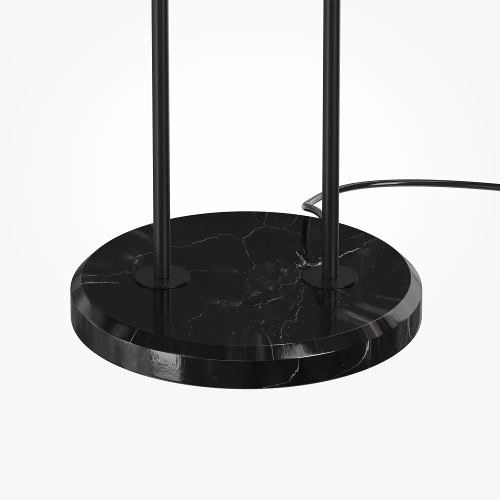 Lampa de podea din Metal Negru si Sticla Fumuriu H125xD28cm Ikebana