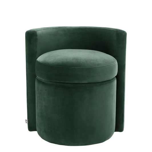 Taburet tapitat cu Catifea Verde L61xA57xH64cm Arcadia Eichholtz