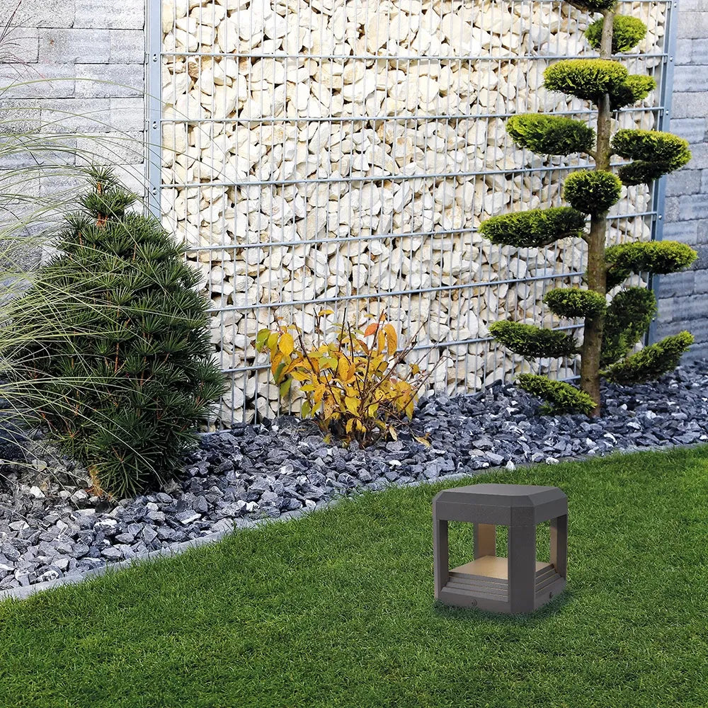 Stalp de iluminat pentru exterior din si Metal Gri L15xH15cm Royal Mile