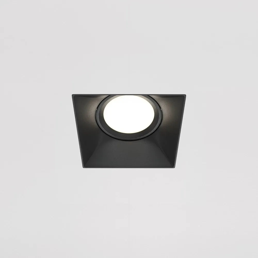 Spot incastrat din Aluminiu Negru H4xL11cm IP 20 GU10 50W Dot