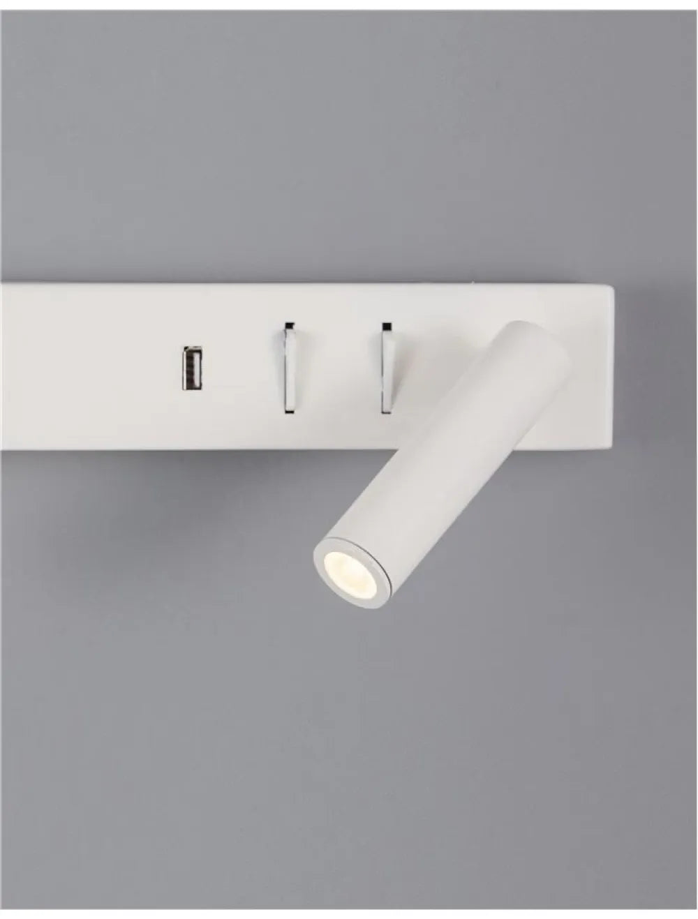 Aplica de perete structura din Metal Alb si abajur din Acrilic  H8xL35cm IP20 8W 560lm 3000k VIDA