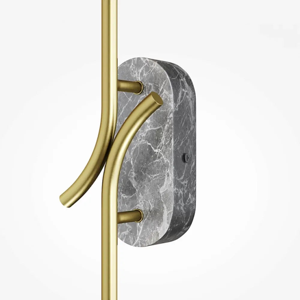 Aplica de perete din Metal Alama si Marmura Gri H63xL10cm IP20 6W 3000K Renaissance
