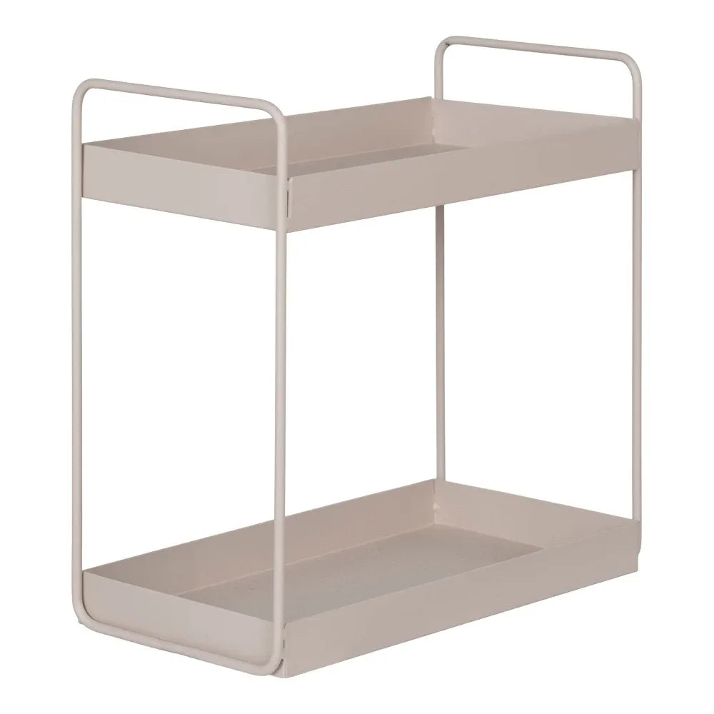 Etajera cu 2 rafturi din Metal Bej L30xH31cm Rabo