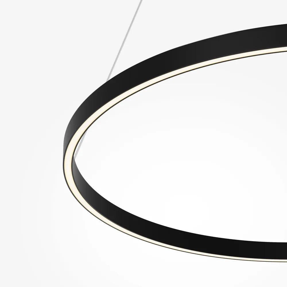 Lustra din Aluminiu Negru si Silicon Alb H120xD80cm Rim