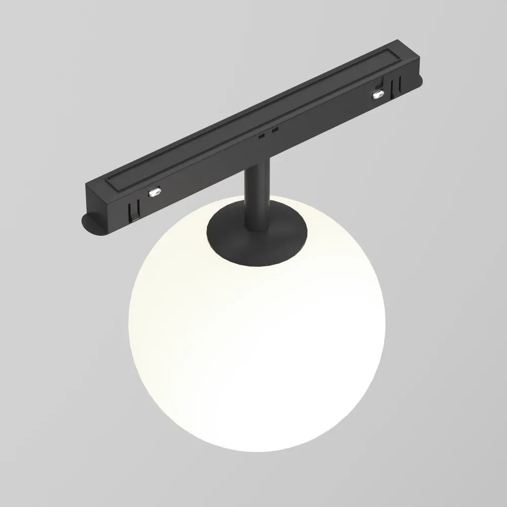 Spot pentru sina Exility din Metal Negru si Sticla Alb H19.8xD13cm 5W 320lm 4000k Luna
