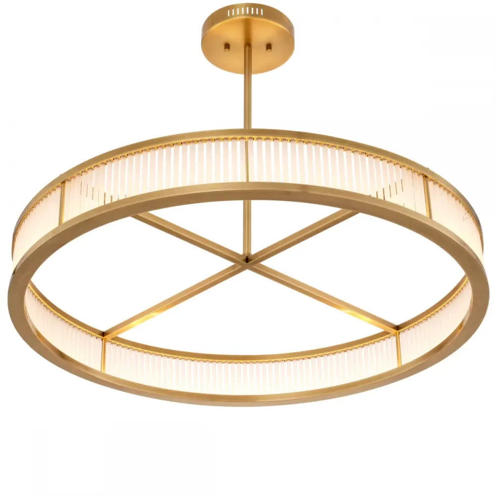 Candelabru din Metal Alama atichizata si Sticla mata Transparent H15xD90cm Thibaud L Eichholtz