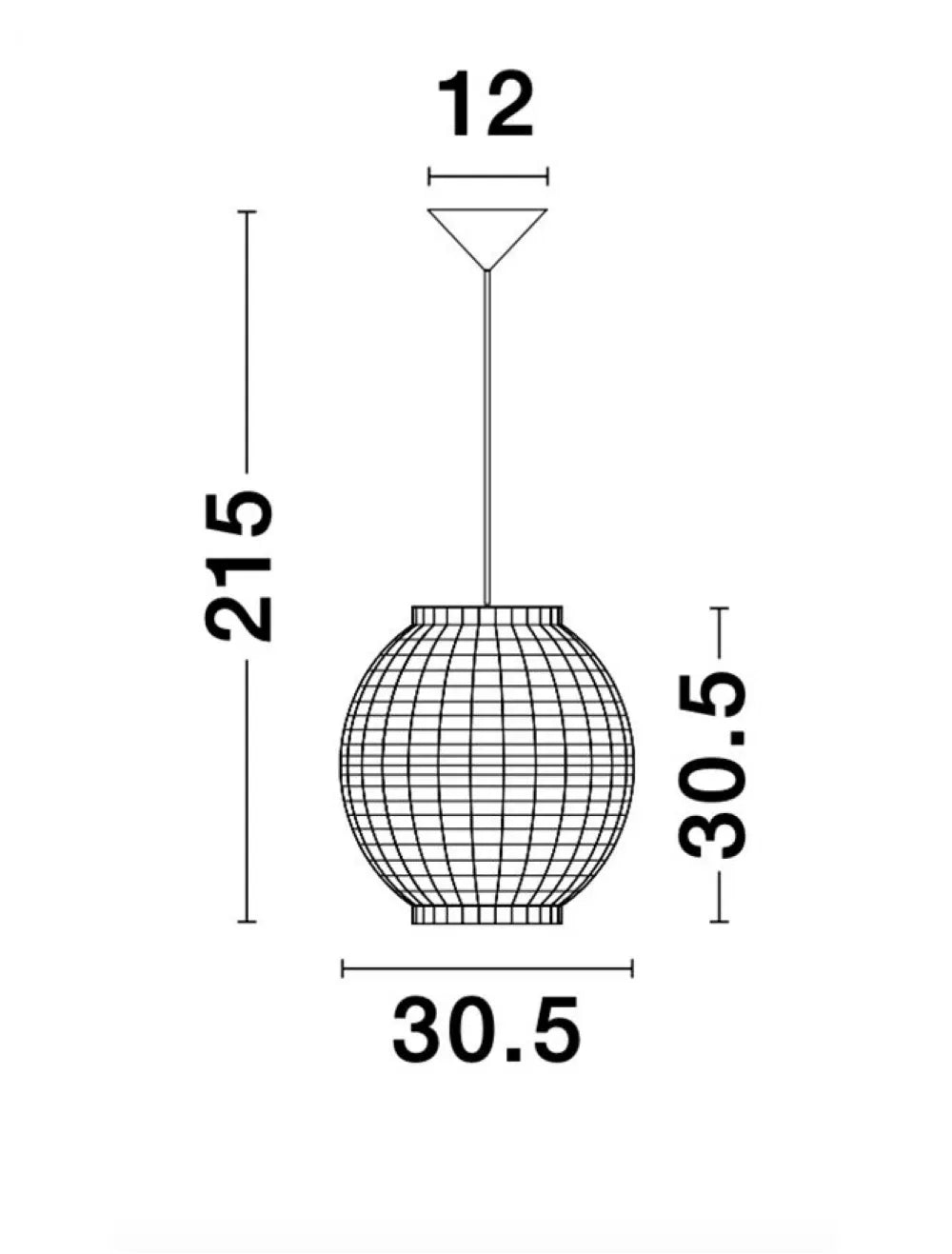 Pendul structura din Metal Negru si abajur din Ratan Bej H215xL30.5cm IP20 GRIFFIN