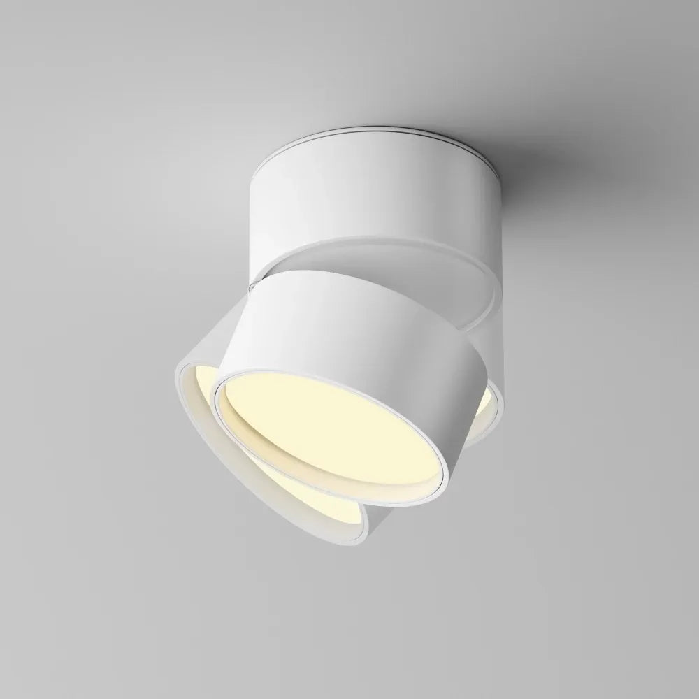 Spot aplicat din Aluminiu Alb H8xD8.5cm Onda