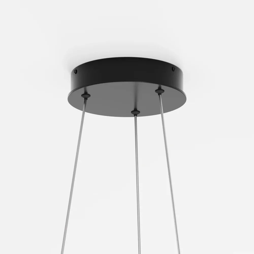 Lustra din Aluminiu Negru si Silicon Alb H120xD60cm Rim