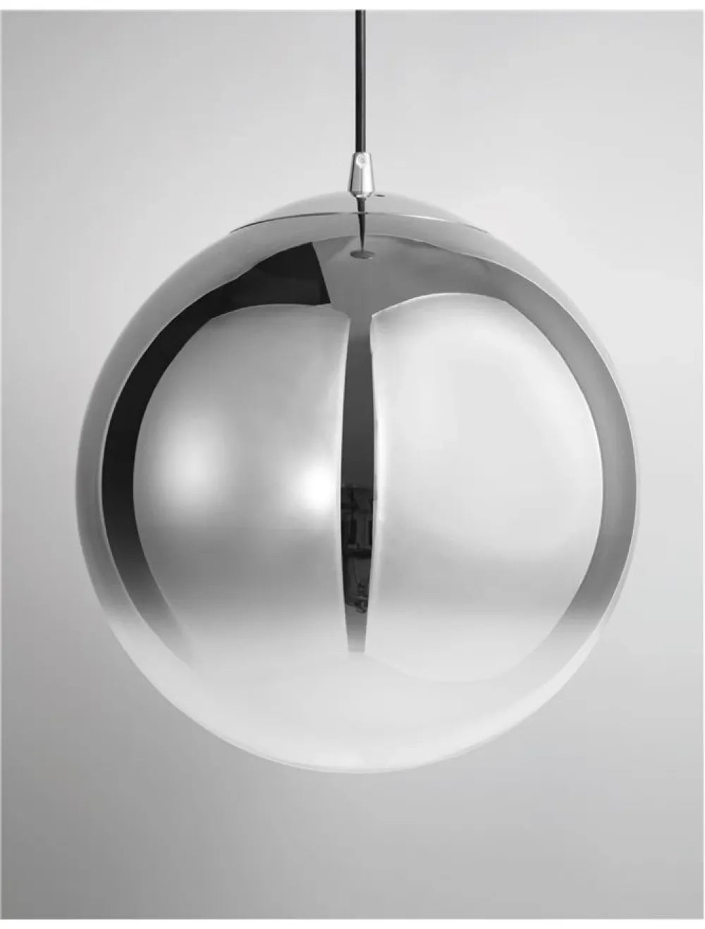Pendul structura din Aluminiu Argintiu si abajur din Sticla Fumuriu H120xL30cm IP20 LAZIONE