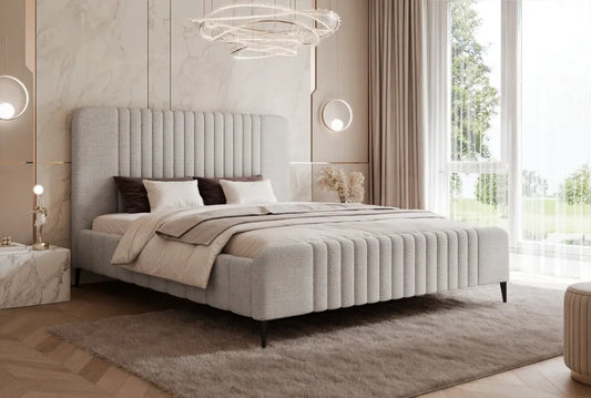 Pat 140 x 200 tapitat cu Chenille Cremona Gri deschis Sora